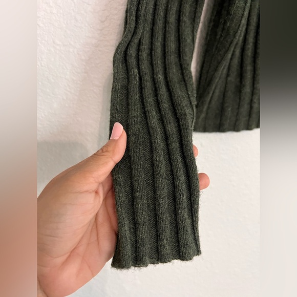 Madewell Mockneck Crop Sweater Green Heather Dark Forest Size XXS. - Picture 7 of 8